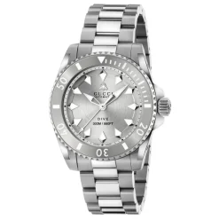 Online 40 mm stålkasse, hvid urskive, bezel, stålarmbånd, skruekrone og kassebag Dame Ure