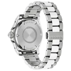 Online 40 mm stålkasse, hvid urskive, bezel, stålarmbånd, skruekrone og kassebag Dame Ure