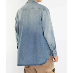Sale Afslappet Fit Denim Skjorte Skjorter