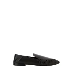 Hot Alain Ruched Læder Loafers med Spids Tå Dame Loafers