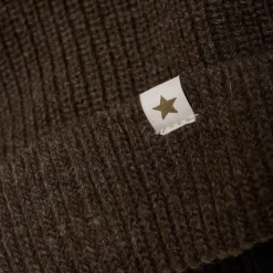 Clearance Alpaka Pompom Strikket Hat Mørke Børn Huer & Kasketter
