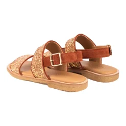 Clearance - Glitter Sandal, 5814 - Mandarin Glitter / Terracotta Dame Sandaler