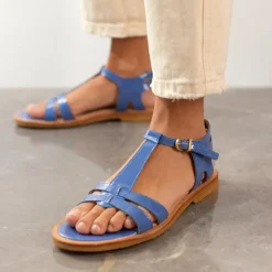 Clearance - Sandal Med Stropper Og Ankelrem, 5415 - Dusty Blue PT Dame Sandaler