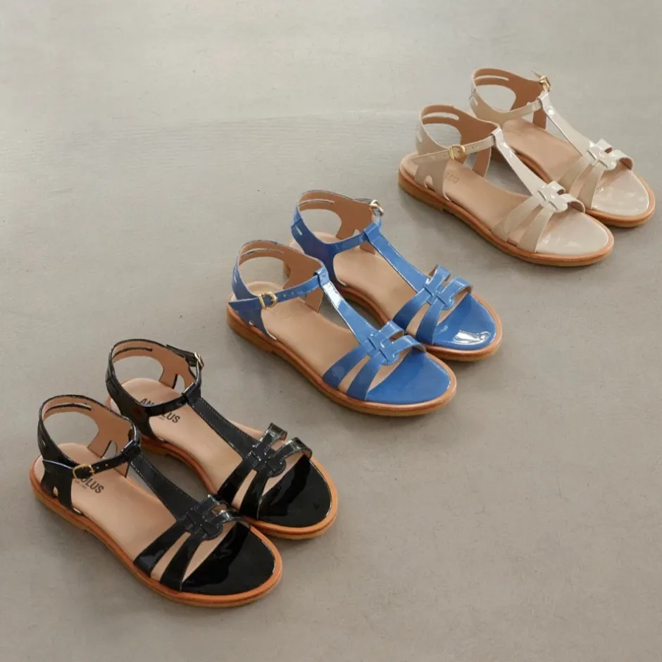 Clearance - Sandal Med Stropper Og Ankelrem, 5415 - Dusty Blue PT Dame Sandaler