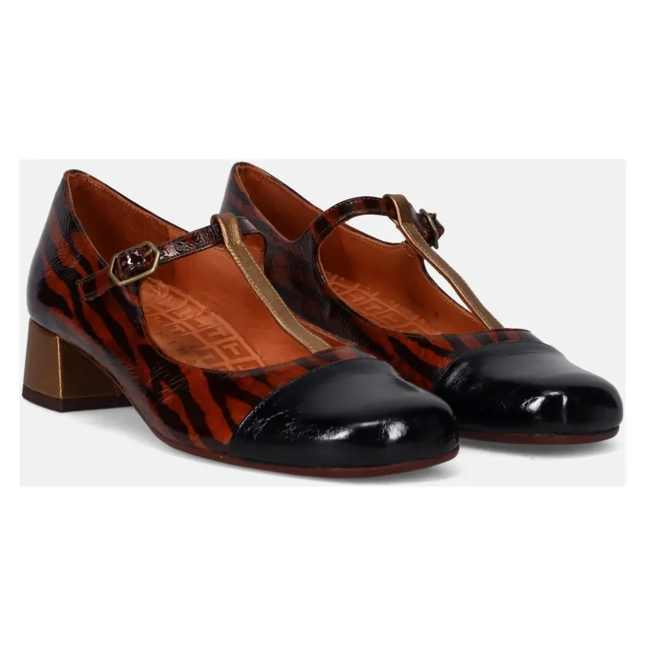 Animal Print Læder Hæle Dame Pumps