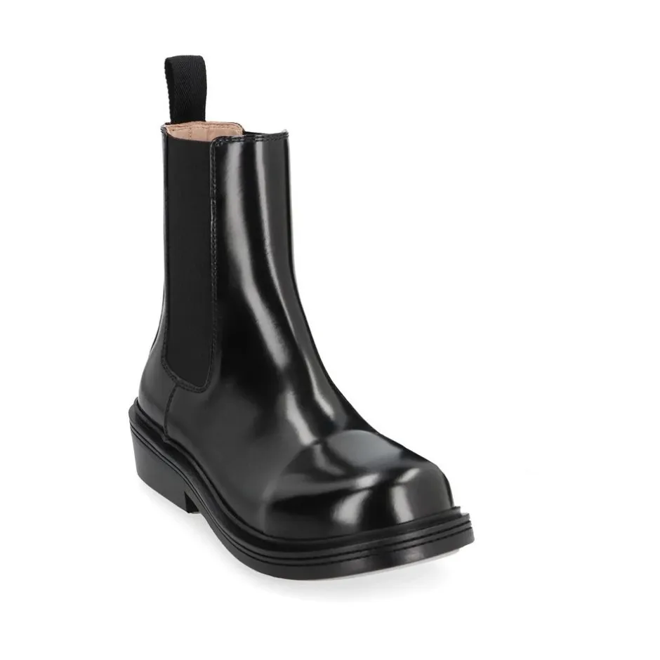 New Ankelstøvler med blokhæl og elastiske paneler Dame Chelsea Boots