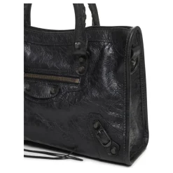 Arena lambskin lædertaske med messing hardware Dame Håndtasker