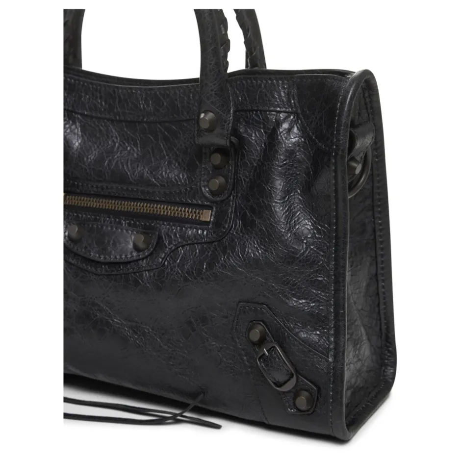 Arena lambskin lædertaske med messing hardware Dame Håndtasker