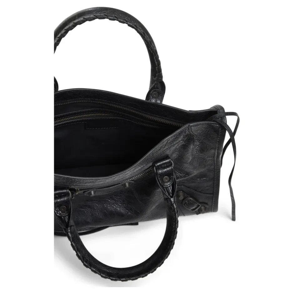 Arena lambskin lædertaske med messing hardware Dame Håndtasker