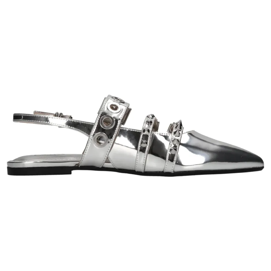 Online Flade sko Sølv Dame Loafers