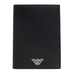 Sale ASV Regenerated Saffiano Leather Passport Holder with Eagle Plate Punge & Kortholder