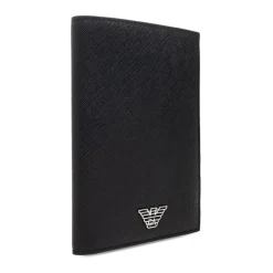 Sale ASV Regenerated Saffiano Leather Passport Holder with Eagle Plate Punge & Kortholder