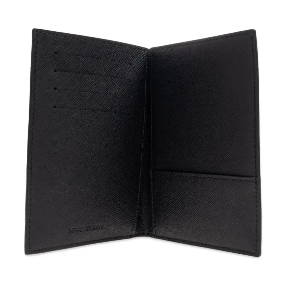 Sale ASV Regenerated Saffiano Leather Passport Holder with Eagle Plate Punge & Kortholder