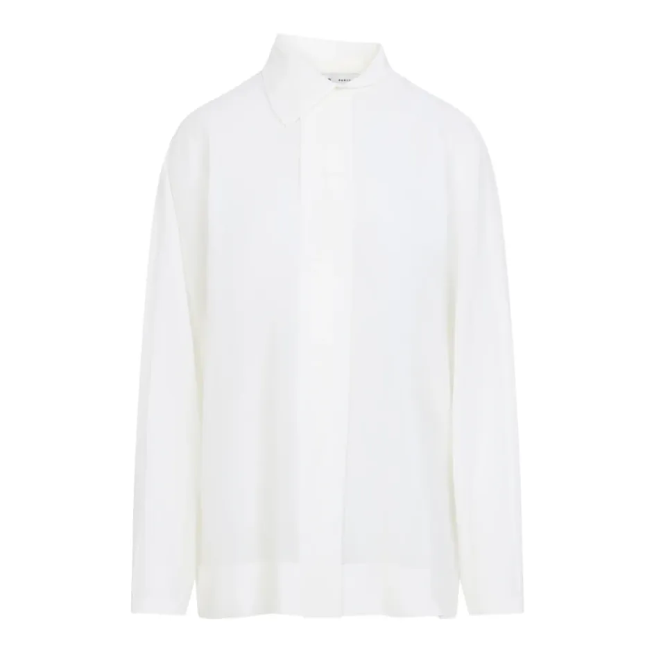 Asymmetrical Collar Shirt Dame Bluser & Skjorter