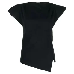 Outlet Asymmetrisk Bomulds T-shirt Dame T-Shirts