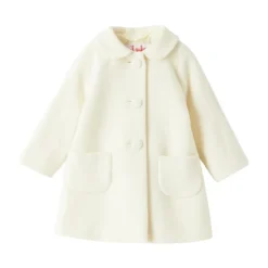 Sale Baby Pige Frakke - Flared Design i Blødt Uld og Cashmere Blanding Børn Jakker