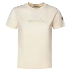 Best Beaded Logo Cotton T-Shirt Dame T-Shirts