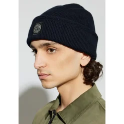 Online Beanie med Kompaslogo-patch Huer, Kasketter & Hatte