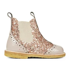 Online Begynderstøvle - Dusty Almond Maple Glitter Børn Støvler