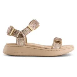 Behagelige tekstilrem sandaler Dame Sandaler
