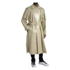 Læder Trench Coat Jakke Frakker