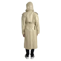 Læder Trench Coat Jakke Frakker
