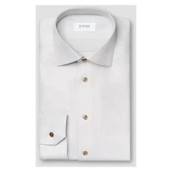 Clearance Semi Solid Twill Slim Fit Skjorte Skjorter