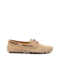 New Beige Snøresko med Studded Sole Sejlersko