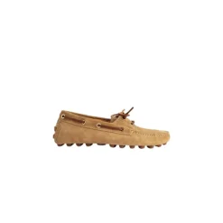 Clearance Beige Suede Båd Moccasiner Sejlersko
