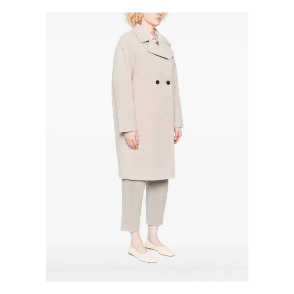 Outlet Beige Uldfrakke AW25 Dame Frakker
