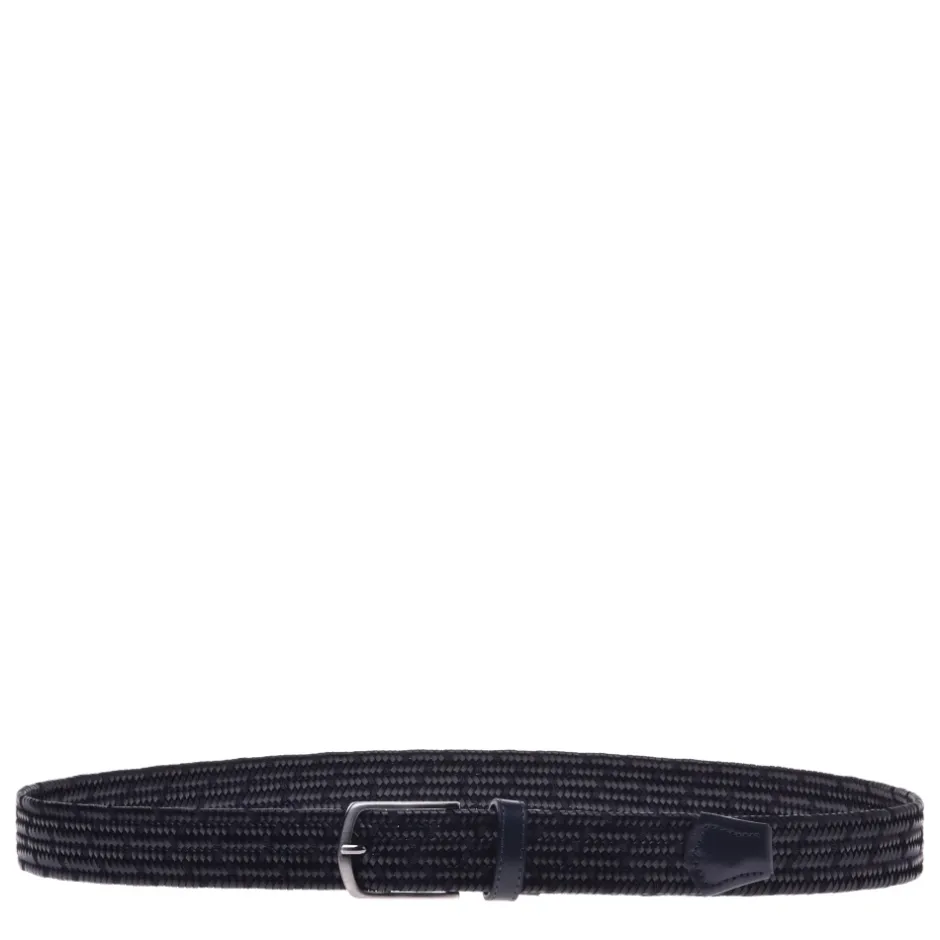 Belt in blue woven leather Bælter