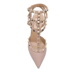 Besatte Læder Slingback Hæle Dame Pumps
