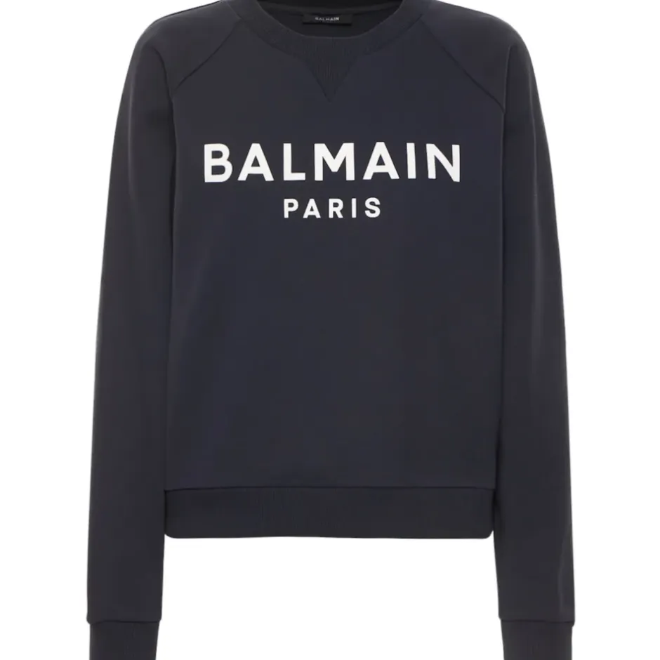 Outlet bomuldssweater med logotryk Dame Sweatshirts