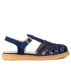 Clearance Glitter Sandal med Ankelrem Dame Sandaler