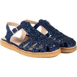 Clearance Glitter Sandal med Ankelrem Dame Sandaler