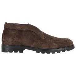 Clearance Blå Ruskind Ankelstøvle Slip-On Stil Støvler