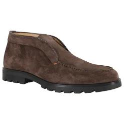 Clearance Blå Ruskind Ankelstøvle Slip-On Stil Støvler
