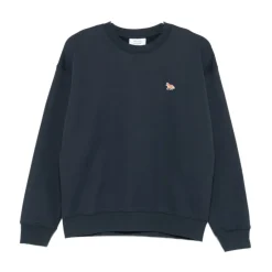 Outlet Ræv Detalje Crew Neck Sweater Dame Sweatshirts