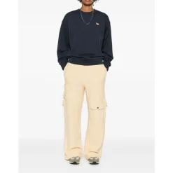 Outlet Ræv Detalje Crew Neck Sweater Dame Sweatshirts