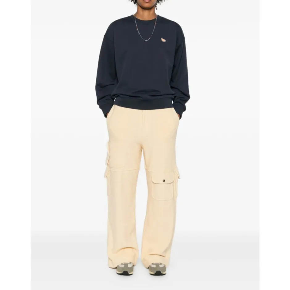 Outlet Ræv Detalje Crew Neck Sweater Dame Sweatshirts