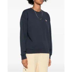 Outlet Ræv Detalje Crew Neck Sweater Dame Sweatshirts