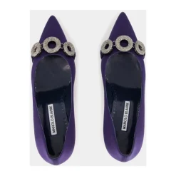Hot Satin Elegante Hæle med Krystal Broche Dame Pumps