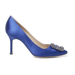 Hot Satin Krystal Spænde Hæl Pumps Dame Pumps|Stiletter