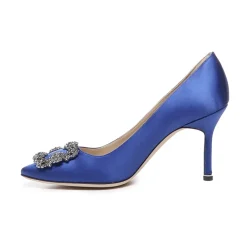 Hot Satin Krystal Spænde Hæl Pumps Dame Pumps|Stiletter