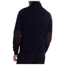 New Sweater med Alcantara Patch Detaljer Strik