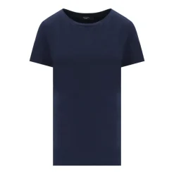 T-shirt med sommerfugleprint og rund hals Dame T-Shirts