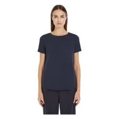 T-shirt med sommerfugleprint og rund hals Dame T-Shirts