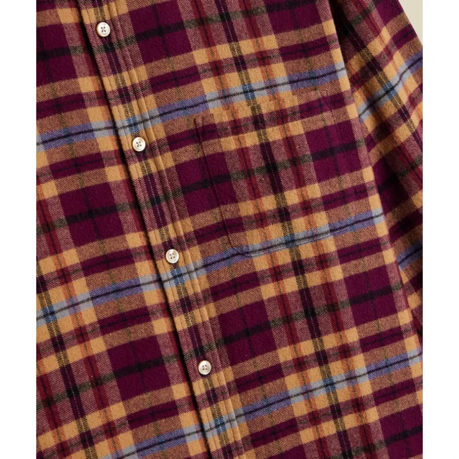 Clearance Blød Tjek Skjorte Rød/Gul Tern Skjorter