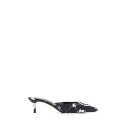 Hot Blomsterprint Kitten Heel Sandaler Dame Stiletter