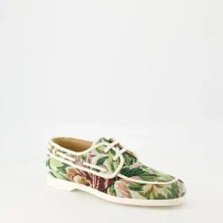 Best Blomstret Canvas Bådsko Sejlersko
